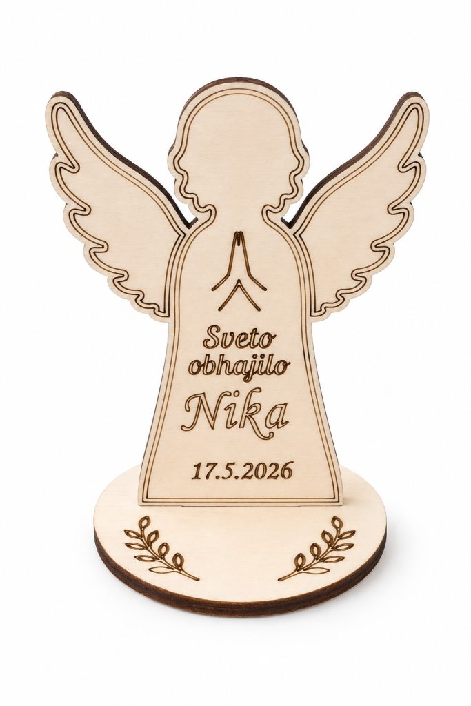 Angelček deklica s podstavkom