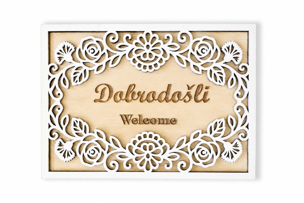 Lesena tablica Dobrodošli za apartma